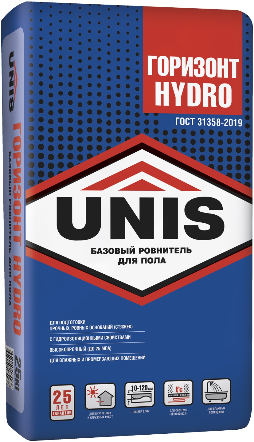 Цементная стяжка UNIS Горизонт 25 кг